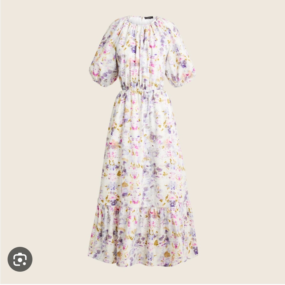 Flora Obscura X J.Crew side-cutout dress in kaleidoscope floral | Size 18 | NWOT